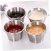 Zerodeko 4pcs Stainless Steel Dipping Sauce Cup Soup Sushi Dipping Bowls Sauce Seasoning Plate Stainless Steel Sauce Dish Gravy Bowl Stainless Steel Portion Cup Desert Round Soy Sauce Bowl - Buy Online on SooperMarket.com
