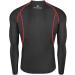 Men's Compression Running Set | Skin-Tight Long Sleeve | Quick Dry Fitness Tracksuit | Gym Yoga Suits - Black/Red Line (Medium) - Buy Online on SooperMarket.com