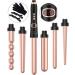 Bestope Pro 6 in 1 Curling Iron Set - Versatile Lockenstab with Attachments Ceramic Curling Wand for Perfect Curls Pink Gold 9-32mm International Shipping Available - Buy Online on SooperMarket.com