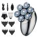Waterproof LED Beard Shaver Set Reusable Plastic Portable Trimmer Head Bald Display Removable