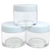 Beauticom 6 Piece 1 oz. Clear Acrylic Jars with Flat Lids for Creams Lotions Makeup & Samples - Ideal for Cosmetics & Herbs - Buy Online on SooperMarket.com