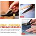 Premium 9-inch Fabric Scissors for Sewing - High Density Carbon Steel Shears with Bonus Measuring Tape for Fabric, Leather, and Metal Cutting - Buy Online on SooperMarket.com