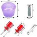 Nezylaf Roller Skate Toe Stoppers Brake Block Set | Double-Row Roller Skating Jam Plugs Violet - Buy Online on SooperMarket.com