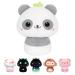 Mewaii 14'' Soft Gray Panda Mushroom Pillow Stuffed Animal Plush Plushie Squishy Toy - Cuddly Gray Panda Plush for Kids Gray and White Panda 14 Inch