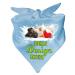 Little Fratz dog triangular scarf personalized with your desired motif (color: light blue) (size 1 (55 cm)) 55 x 18 light blue