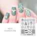 KADS Nail Stamping Plate Set - French Summer Flower Flamingo Rose Design with Stamper and Scraper - Buy Online on SooperMarket.com