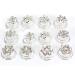 U-K 12pcs Clear Crystal Swirl Hair Twists Coils Spirals Hair Pin Clip Accessories Fashion
