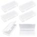Thintinick 6 Pack Rectangular Clear Plastic Storage Containers Box with Hinged Lid for Beads and Other Small Craft Items (6.1 x 2.56 x 1.18 inch)