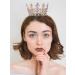 SweetV Rose Gold Queen Crown | Iridescent Crystal Birthday Cake Topper | Costume Tiaras for Wedding Halloween Baby Shower - Buy Online on SooperMarket.com