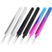 Stainless Steel Eyebrow & Eyelash Tweezers - Antistatic Curved/Straight Tongs for Extensions - Buy Online on SooperMarket.com