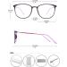 Koosufa Classic Retro Nerd Glasses Frames for Men & Women Ultra Light TR90 Thin Panto Design with Case - Violet - Buy Online on SooperMarket.com