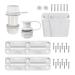 Cooler Replacement Parts Kit for Igloo Coolers, Cooler Plastic Hinges, Cooler Latches and Screws Combo, Threaded Cooler Drain Plug and Triple-Snap Cooler Drain Plug