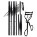 2Pcs Mascara Ksndurn Metal Mascara 3D Curling Eyelash Iron Mascara Eyelash Curler - Water Proof Smudge Proof Long Lasting (Black)