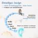 Silicone Pacifier Chain - 2-Pack Clip for Boys & Girls | Durable Flexible & Keeps Pacifiers Clean - Soft Blue Design - Buy Online on SooperMarket.com