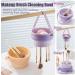 QUKLOGEN 3 in 1 Makeup Brush Cleaning Set Multifunctional Washing Bowl Drying Basket with Handle Silicone Cleaner Mat Removal Cleaner Sponge 150ml/5.12fl.oz Professional Makeup Brush Cleaner Purple - Buy Online on SooperMarket.com