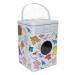 Tinplate Laundry Powder Tin Laundry Detergent Powder Storage Box Simple Unique Cute Household Item Socks Container Organizer Ideal for Holding Pods Tablets Detergent