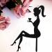 Uinfhyknd Pack of 6 High Heel Girls Birthday Cake Decoration Cake Toppers (Black) - Buy Online on SooperMarket.com