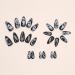 24Pcs Halloween Almond Press on Nails - Black Acrylic False Nails with Grimace & Snake Designs | Long Full Cover Stick on Nails for Women - Buy Online on SooperMarket.com