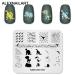 4PC Nail Art Stamping Plates Set - Unicorn Dinosaurs & Comic Designs with Polish Stamper | Multi-Pattern Templates for Creative Nail Art - Buy Online on SooperMarket.com