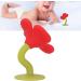 Plplaaoo Baby Teething Ring - Washable Food-Safe Silicone Ideal Gift for Toddlers Boiled Water Safe Rose Red - Buy Online on SooperMarket.com