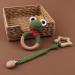 TIAN-K 3-Piece Baby Pacifier Clip Set | Frog Rattle Beech Teether & Wooden Toy | Safe International Shipping - Buy Online on SooperMarket.com