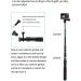 AFAITH Aluminum Alloy Selfie Stick for GoPro, Insta360, DJI OSMO Action - Waterproof Handheld Monopod with Stable Tripod - Buy Online on SooperMarket.com