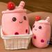 Hpory Bubble Tea Plush Pillow - Cute Boba Milk Tea Cup Toy for Kids - Pink 23cm - Buy Online on SooperMarket.com
