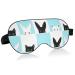 Haskirky Light Blocking Eye Mask Breathable and Adjustable Adult Men and Women Travel on Business Trips Yoga Meditation Light Smooth Comfortable Eye Mask Office Deep Sleep Goodies Cat Rabbit Board