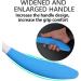 Exfoliating Shower Body Brush with Curved Handle - Green-White - Buy Online on SooperMarket.com