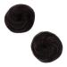 REECHO Space Bun Hair Pieces 2 PCS Mini Claw Clip in Messy & Cat Ears Fake Hair Bun Extensions Wig Accessory Updo Hairpieces for Women Girls (Pack of 2-3" Straight Black Brown) Pack of 2 - 3" Straight Black Brown