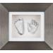 BabyRice New Baby Casting Kit with Brushed Pewter 3D Frame - Silver Paint, White Mount and Backing - Buy Online on SooperMarket.com