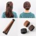 3-Piece Women's Hair Bun Maker Set - Ballerina Bun Shaper for Kids - French Donut Hair Fold Wrap Snap - (Light Brown, Brown, Black) - Buy Online on SooperMarket.com