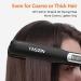 Faszin Ionic Titanium Hair Straightener: 20S Fast Heat Up, Clear LCD Display, 2-in-1 Styling Tool for Smooth & Shiny Results - Black - Buy Online on SooperMarket.com