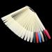 2 Sets of 100 Clear Coffin Ballerina Fan Shape Nail Art Tips Display with Metal Split Ring Holder NT080 - Buy Online on SooperMarket.com