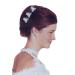 Set of 6 Mini Hair Claws with Sparkly White Crystals - Bridal Claw Clips in Silvery White Trim - Buy Online on SooperMarket.com