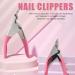 Kuuddker Nail Clippers for Nails and False Acrylic Nails Easy to use Pink. - Buy Online on SooperMarket.com