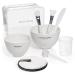Face Mask Mixing Bowl Set with Silicone Face Mask Brush Applicator  Facial Mask Bowls  Mask Spatula  Measuring Scoop + Cup  Clear Toiletry Bag  8 IN 1 SPA Quality Face Mask Tool Kit for DIY Clay Mask