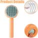 BNFGD 1Pcs Pet Hair Cleaner Brush Cute Cat Brush Dog Brush Pet Combing Brush Pet Combing Brush with Hair Removal Button Artifact for Stroking Cats and Dogs Pet Hair Cleaner Brush(Orange) - Buy Online on SooperMarket.com
