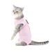 Ranphy Cat Recovery Suit for Abdominal Wounds or Skin Diseases Soft Cotton Surgical Recovery Shirt Breathable E-Collar Alternative After Surgery Home Indoor Anti Licking Clothes Pink M M(Chest:34cm Back:25cm Neck:24cm) pink