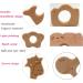 Organic Wooden Hedgehog Teether Toys - Set of 2 | Handmade Baby Beaded Teething Toy | Food Grade Materials - Perfect Baby Shower Gift - Buy Online on SooperMarket.com