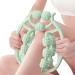 Adjustable 360-Degree Clamp Leg Massage Device - 15-Bike Non-Slip Muscle Relaxation & Calf Roller for Legs Neck & Arms | Indoor Sports & Yoga Equipment in Green - Buy Online on SooperMarket.com