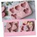 Alipis 2pcs Heart Chocolate Mold DIY Candle Mould Heart Shaped Dessert Mold Tray Mousse Pink - Buy Online on SooperMarket.com