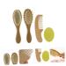 Healeved 4 Pcs Baby Hair Brush Comb Scalp Scrubber Spa Kit - Natural Soft Brushes for Baby Shampoo & Detangling - Children's Bathing Supply and Baby Care Set - Buy Online on SooperMarket.com