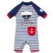 BONVERANO Baby Boy One Piece Long-Sleeved Clothing UV Protection 50+ Swimsuit with One Zip Captain 24 Months