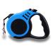 Sidewinder 360 Tangle-Free Retractable Dog Lead With Anti-Slip Handle - Easy One Button Lock & Release Leads - Extendable to 5M 16FT Adjustable Long Leash - Nylon Ribbon Strong Strap Tape Blue