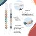 Silicone Beaded Pacifier Clip Teether Toy - Gray + Mint Green (2 Pack) - Buy Online on SooperMarket.com