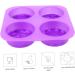 MAGICLULU 1pc Handmade Soap Mold Flower Fondant Cake Molds DIY Muffin Tool Silicone Biscuits Rose Candy Cookie Cake Flower Casting Molds Resin Mold Silica Gel Flower Model Purple Round 3X16.6X16.6CM - Buy Online on SooperMarket.com