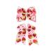 Strawberry Cheer Bow Strawberry Ponytail Holder Bow Strawberry Jumbo Bow Hair Ring Tie BBG74 (2 Pcs-Set B)