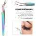 Professional Stainless Steel Eyelash Extension Tweezers for DIY Nail Art - Precision Tools for Eyelash Transplant - Buy Online on SooperMarket.com