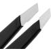 Stainless Steel Black Matte Slant Tip Eyebrow Tweezers by AURAY - Buy Online on SooperMarket.com